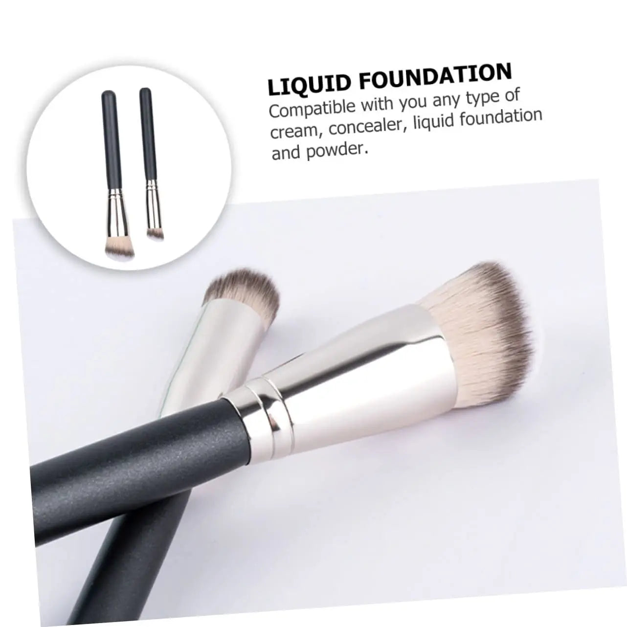 2 PCS Makeup Brush Professional Foundation Brush and Concealer Brush