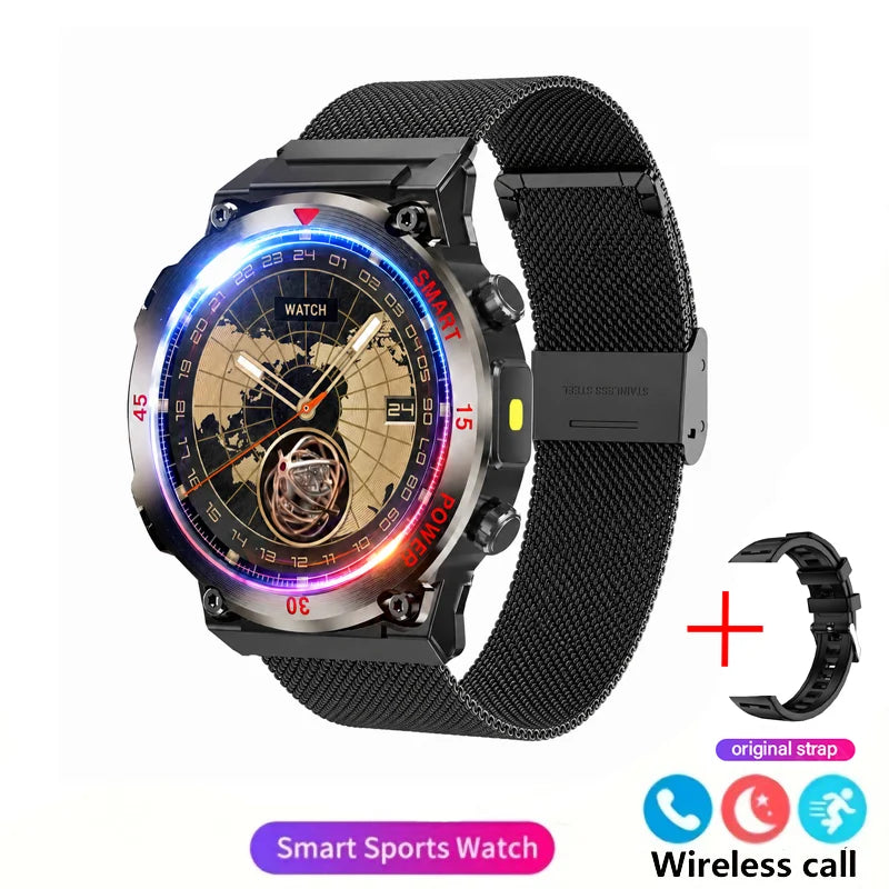 Smart Watch Men Women 1.52" Always-On Display Step Counter Magnetic Charging Bluetooth Call Fitness Tracker Multisport Modes