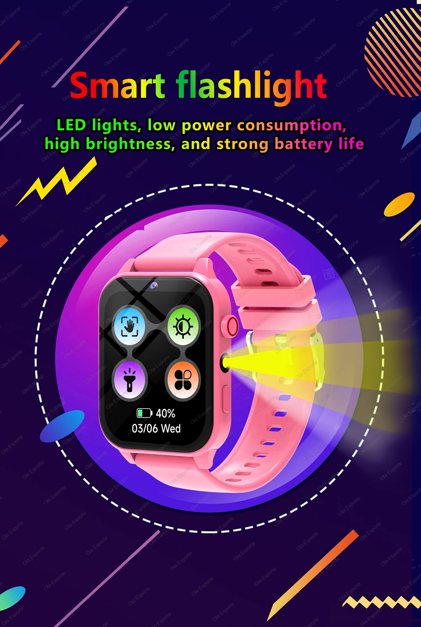 2025 New Smart Watch For Children HD Touch Screen Camera 18 Games Sleep Monitoring Alarm Clock Calculator Birthday Gift Boy Girl