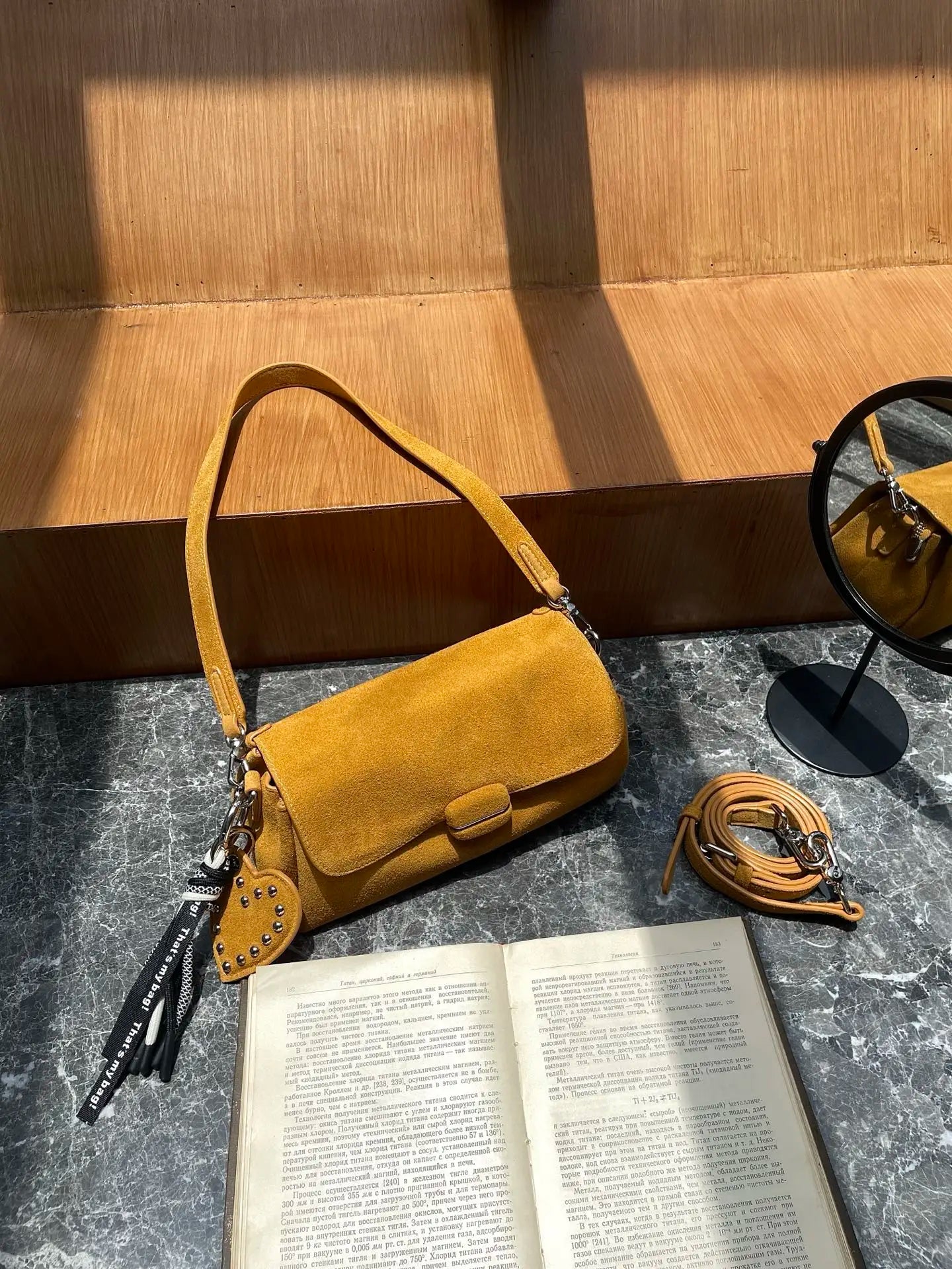 Genuine Grade Luxury Designer Women's Small Shoulder Crossbody Small Square Bags Suede Leather Female Daily Purse Underarm Bag