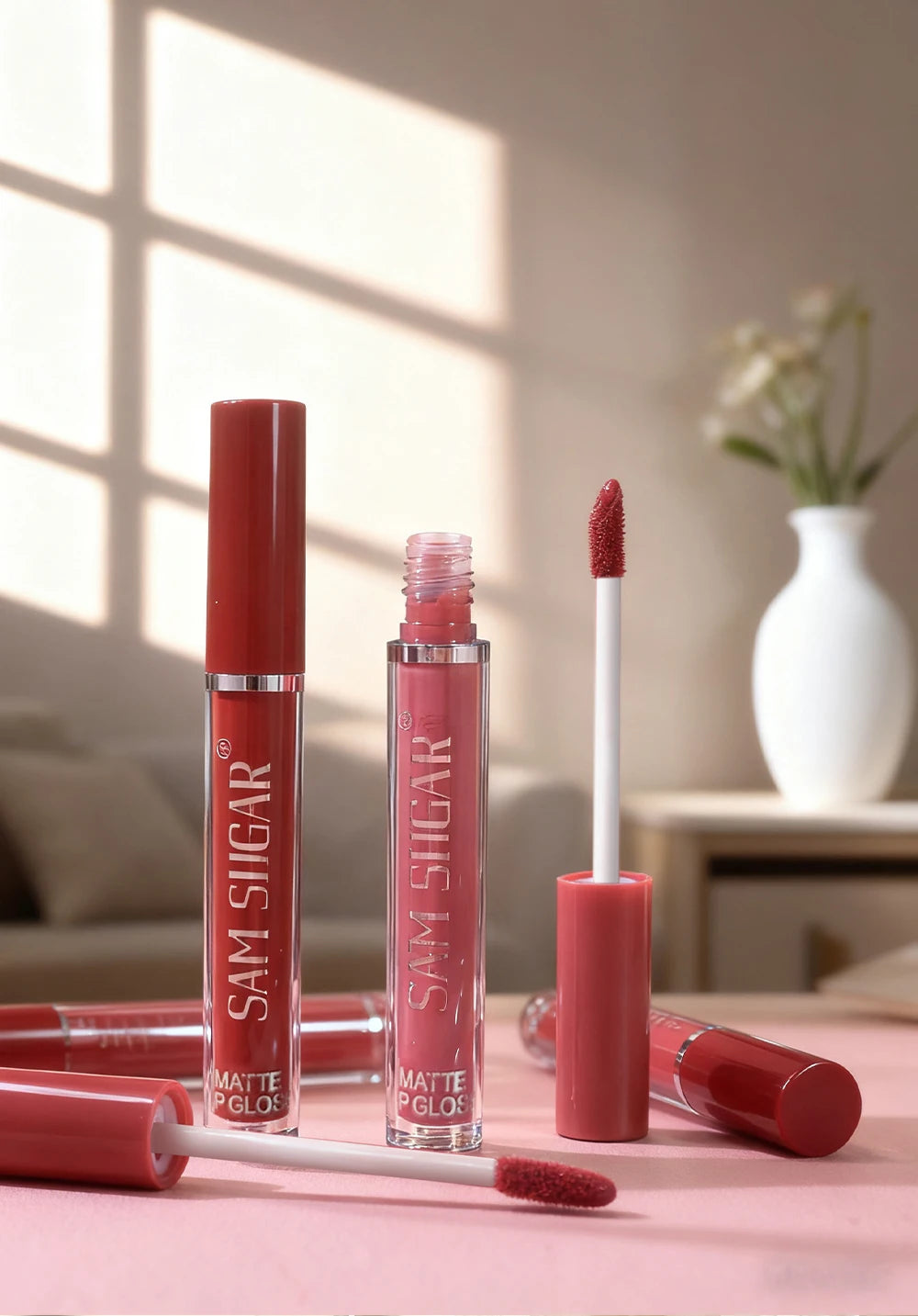 Velvet Matte Lip Kit, Waterproof, Smudge-Proof, Smooth Application, Long-Lasting Makeup Effect