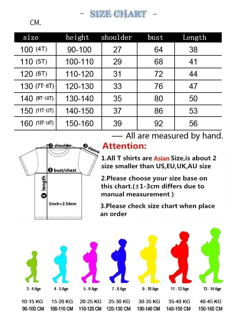 3-13 Years Boys Tshirts Cotton Short Sleeve Girls Clothes Summer Solid T-shirt Teenage Children Tees Kids Korean Top Baby Cloth