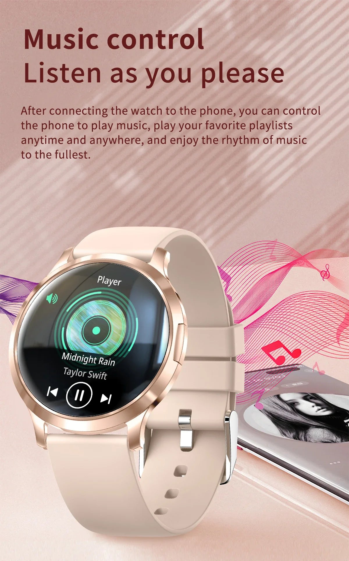2026New Smart Watch For Women 466*466 AMOLED Display Fitness Monitor Bracelet Ladies' Gift BT Call Digital Clock For Android IOS