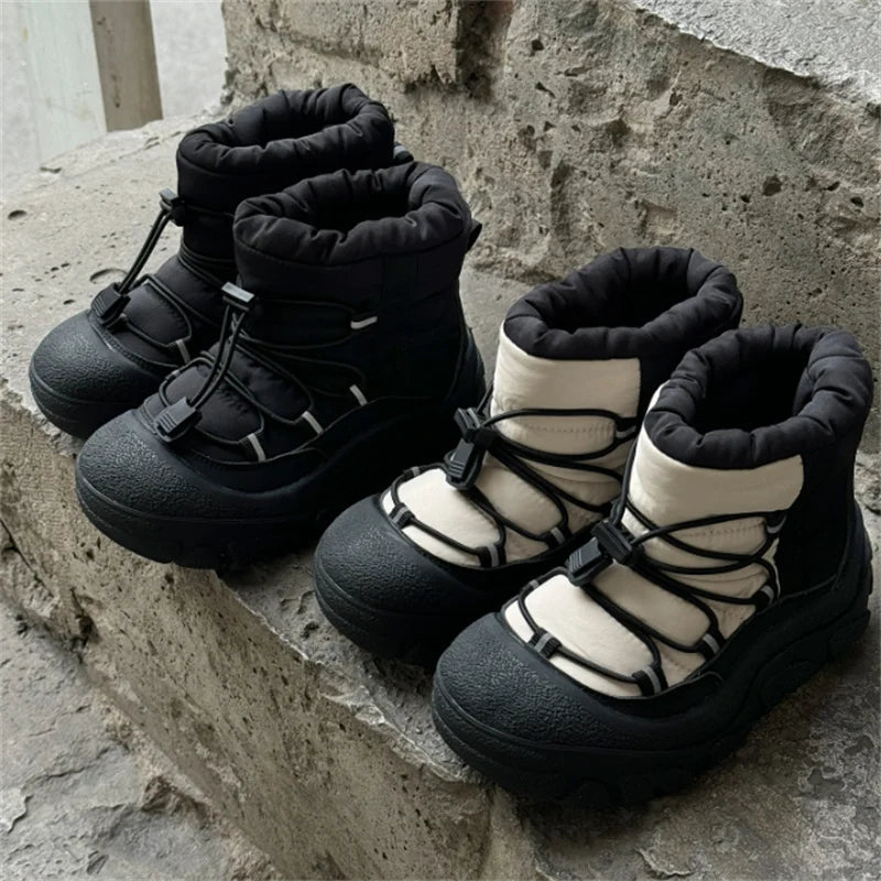 2025 New Winter Children Snow Boots For Boys Waterproof Warm Fur Rubber Sole Non-slip Fashion Girls Boots EU 26-37