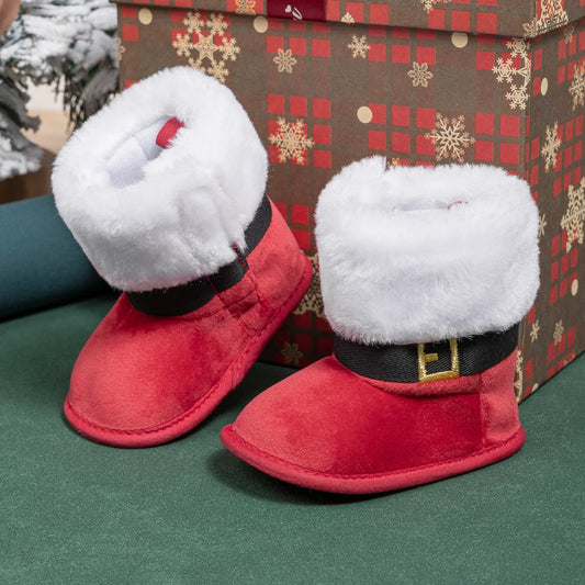 0-1 Year Old Baby Winter Thick and Warm Snow Boots With Added Fleece Soft Soled Warm High Boots