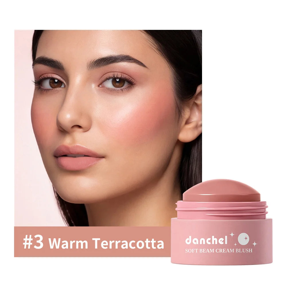 Natural Looking Matte Blush Stick Waterproof Long Lasting Hydrating Blendable Cream Blush Balm Lightweight Cheek Makeup Cosmetic
