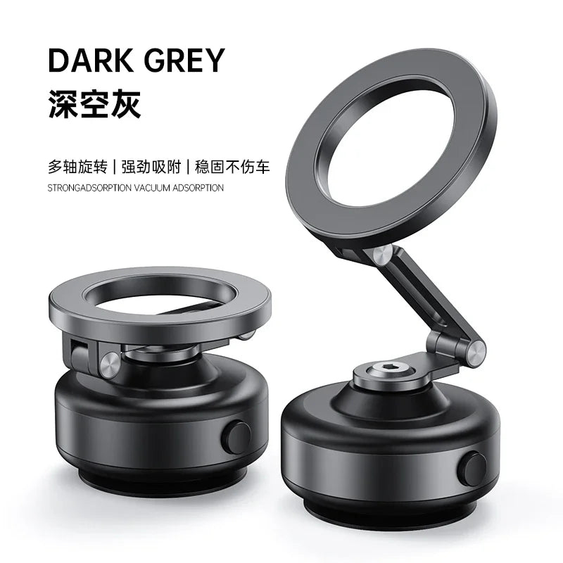 Magnetic Car Phone Holder 360° Rotating Folding Electric Vacuum Suction for Car Navigation Gym Kitchen Streaming Bracket