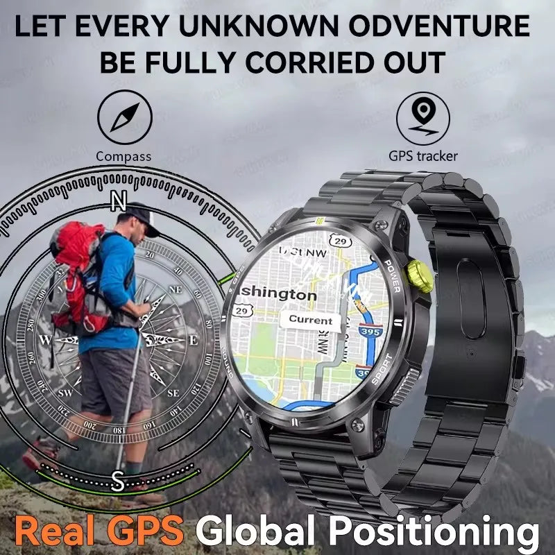 2024 New For HUAWEI iOS Outdoor GPS Compass Men IP68 Waterproof Swimming Smartwatches AMOLED Ultra HD Bluetooth Call Smart Watch