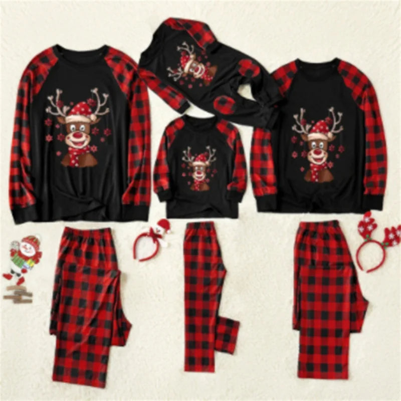 2024 Christmas Pajamas Sets Baby Mom Kids Father Family Look Clothing Suits Xmas Long Sleeve Sleepwear Matching Outfits