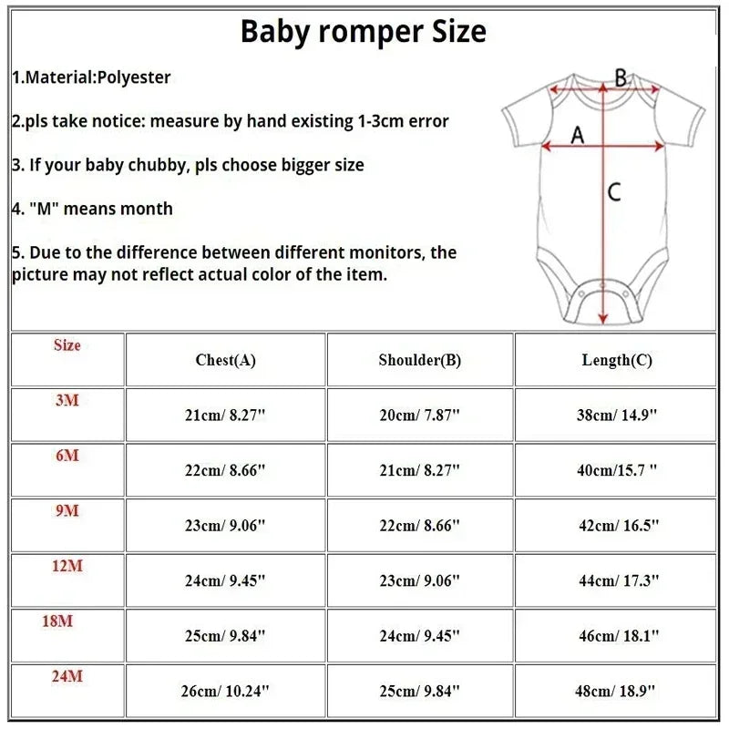 Spanish Printed Baby Romper Infant Jumpsuits Newborn Short Sleeves Bodysuits Boys Girls Father's Day Dad Birthday Outfit Clothes