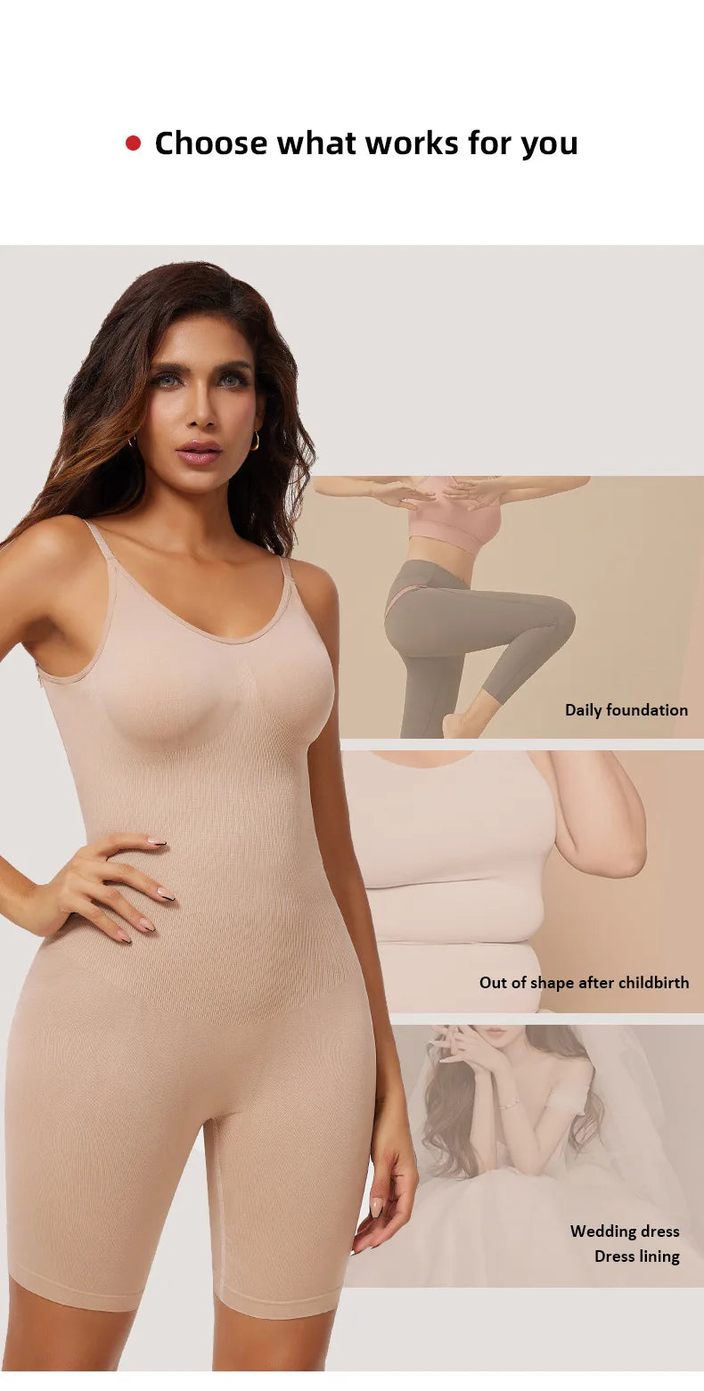 Women Colombianas Corset Slimming Butt Lifter Full Body Shaper Seamless Bodysuit Compression Open Crotch Push Up Shapewear