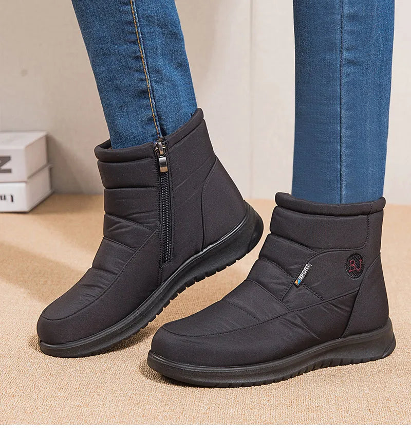 Women Boots 2024 Winter Boots For Women Waterproof Snow Boots Ankle Fur Botas Mujer Elegant Footwear Winter Shoes Women Botines