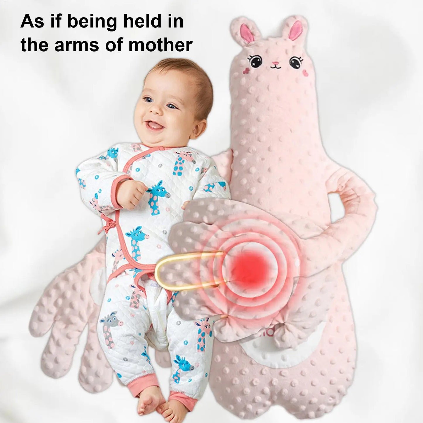 Baby Sleep Toy Baby Patter with 3 Adjustable Modes Interactive Stuffed Animal Shape Cushion Cozy Companion for Car Seat Nursery