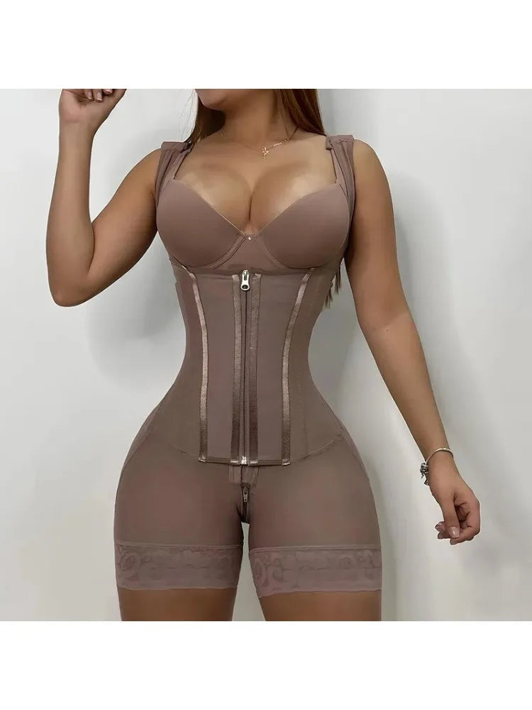 Women Fajas Colombianas Tummy Control Shapewear Postpartum Full Body Shaper Butt Lifter Bodysuit Slim Waist Open Crotch