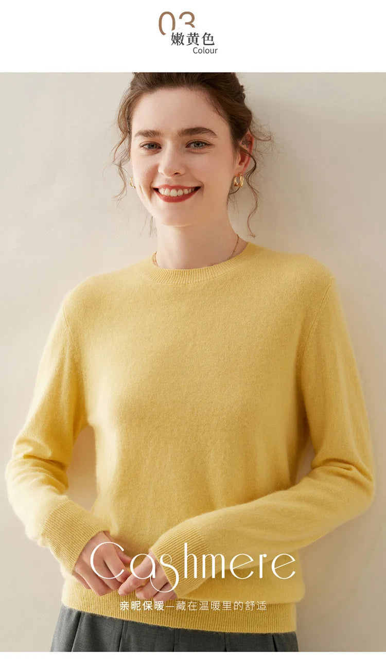WinvyNee Cashmere Women Sweater Long Sleeve O neck Merino Wool Jumper Solid Knitwear Casual Pullover Tops Jumper Autumn A1054001