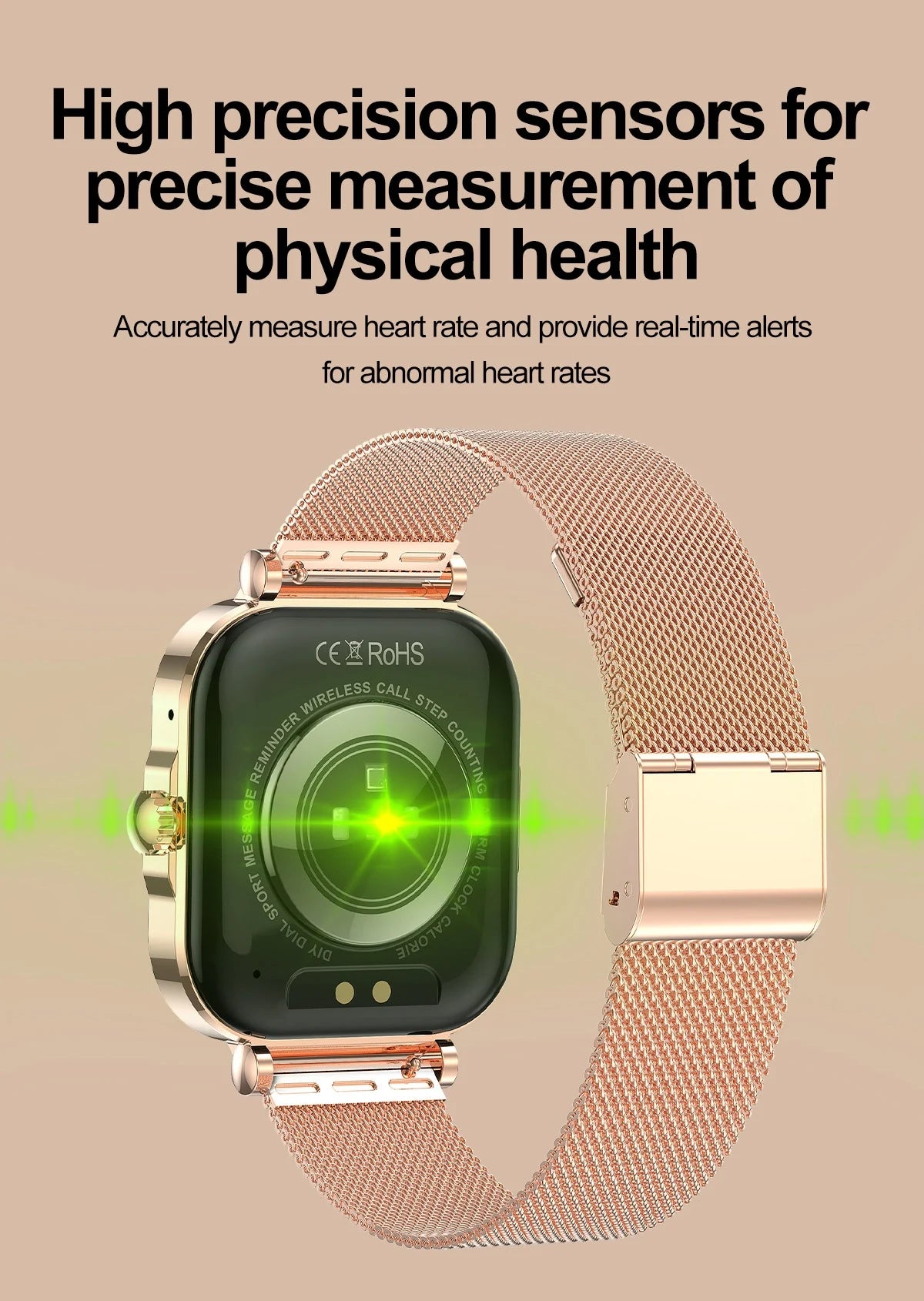 2026 best-selling women's smart watch, 1.75in, AMOLED HD screen, voice control, NFC, breathing exercises, women's health, SOS