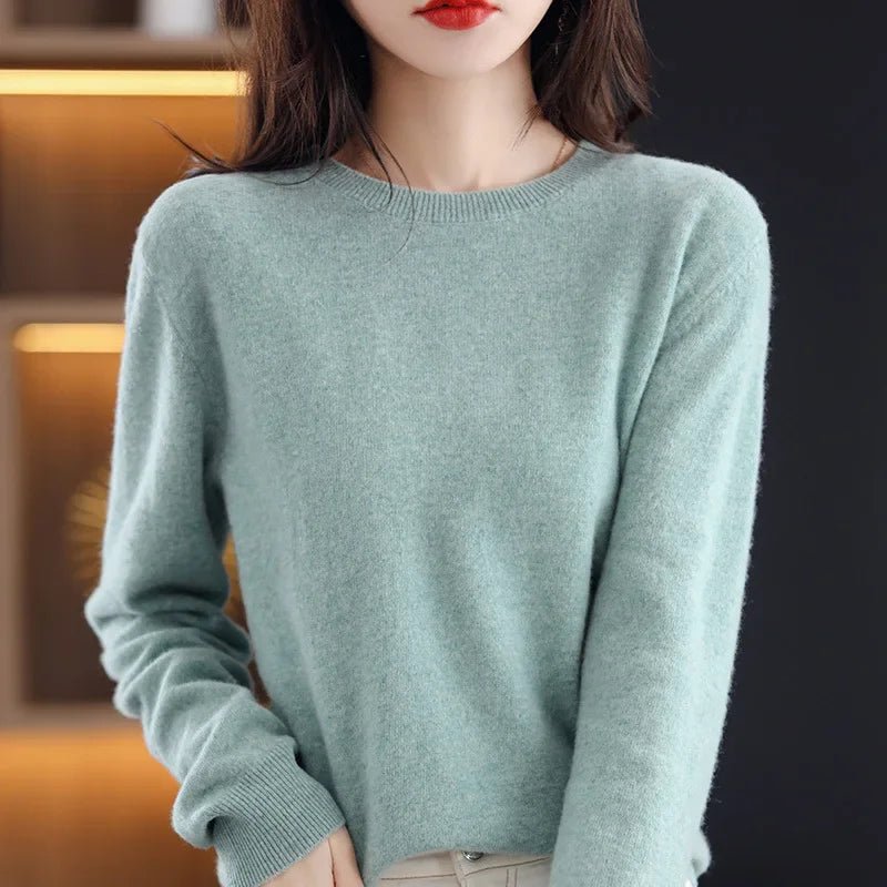 Women Sweater O-neck Autumn Winter Basic Pullover Warm Casual Pulls Jumpers Korean Fashion Spring Knitwear Bottoming Shirt 2025