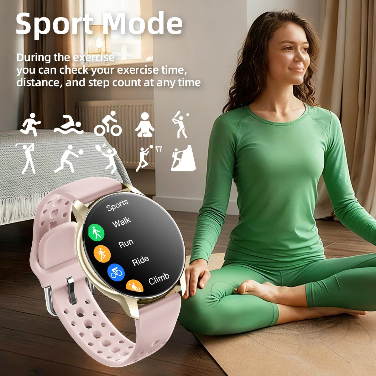 2026 Smart Watch for Men Women Bluetooth Call 1.46'' HD Display Fitness Tracker Heart Rate Sleep Monitor IP67 Waterproof Android