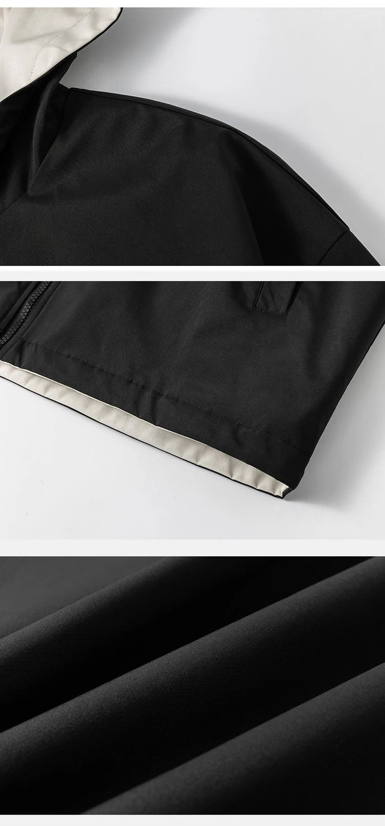 Womens Hooded Reversible Jackets 2025 Windbreaker Women Jackets Basic Coats Zipper Fashion Lightweight Jackets Famale Outerwears