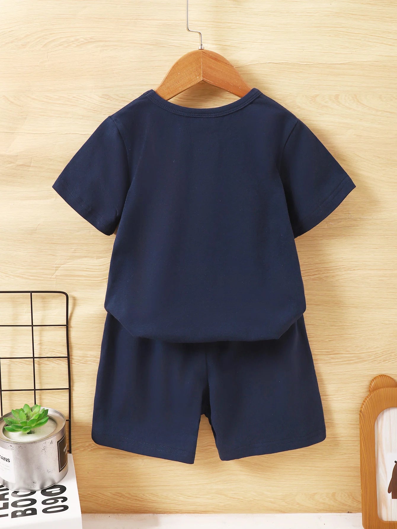 Summer Cool Boys Short Sleeves Cotton Two-Piece Suit For 1-6 Years Old Little Boss Kids