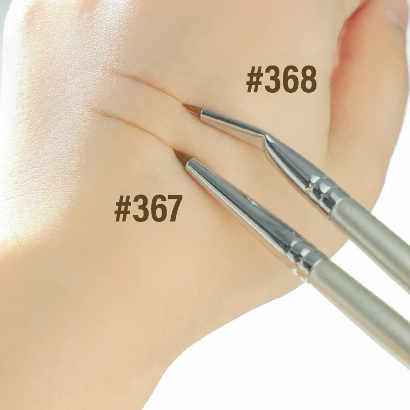 7 Pcs Professional Eye Makeup Brush Set, Bent Angled Eyeliner & Concealer Brush, Under Eye Aegyo Sal Tear Trough Shadow Tool