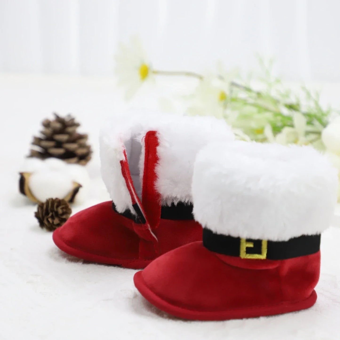 0-1 Year Old Baby Winter Thick and Warm Snow Boots With Added Fleece Soft Soled Warm High Boots