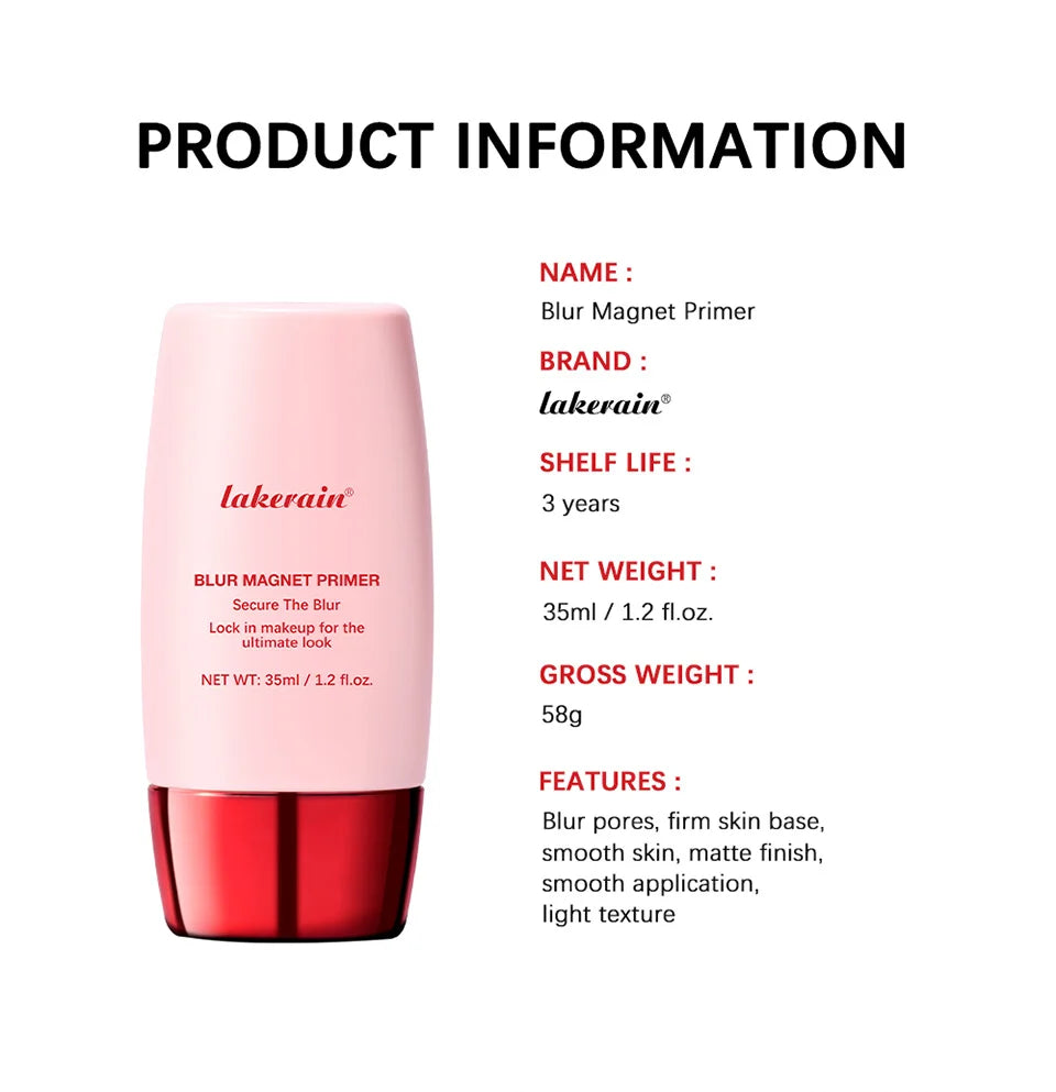35ml Blur Magnet Primer Matte Finish Moisturizing Even Skin Tone Makeup Base Effectively Control Oil Seamlessly Primer Cosmetics