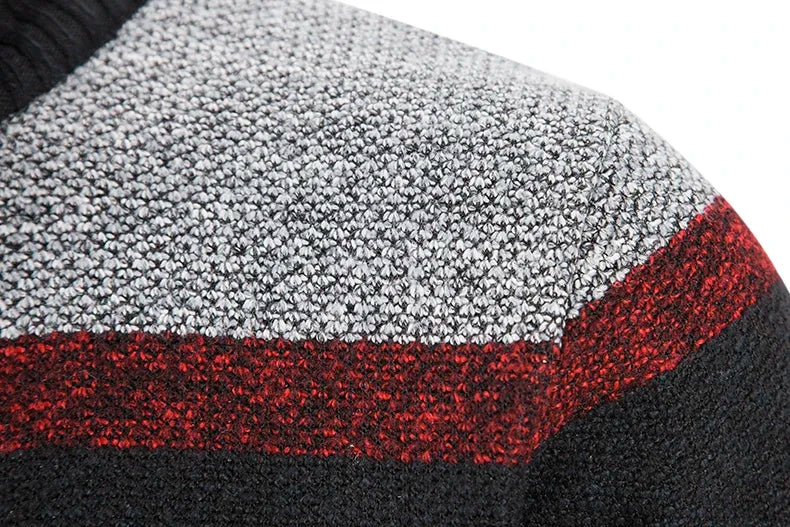 Autumn Winter Sweater Men Warm Cashmere Cotton Blended Pullovers Cardigan Men Fashion Casual Stand Collar Breathable Men Jackets