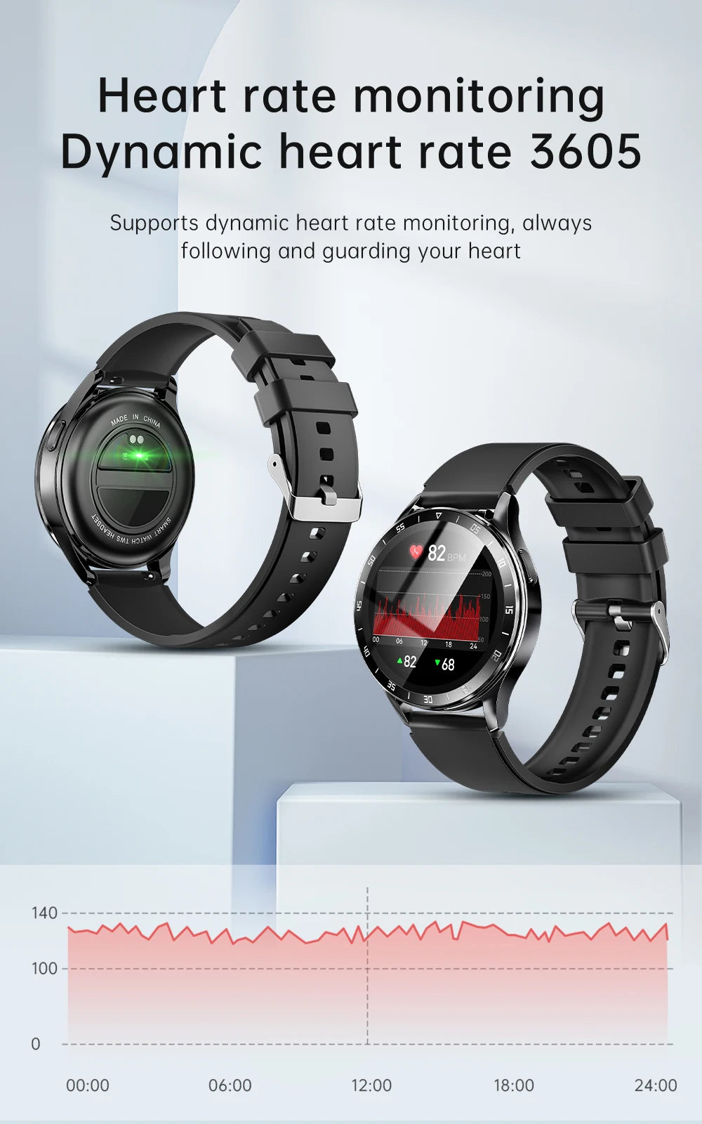 For HUAWEI New 2 in 1 Smartwatch With Earbuds Watch TWS Bluetooth Earphone Heart Rate Blood Pressure Monitor Sport Watch Fitness