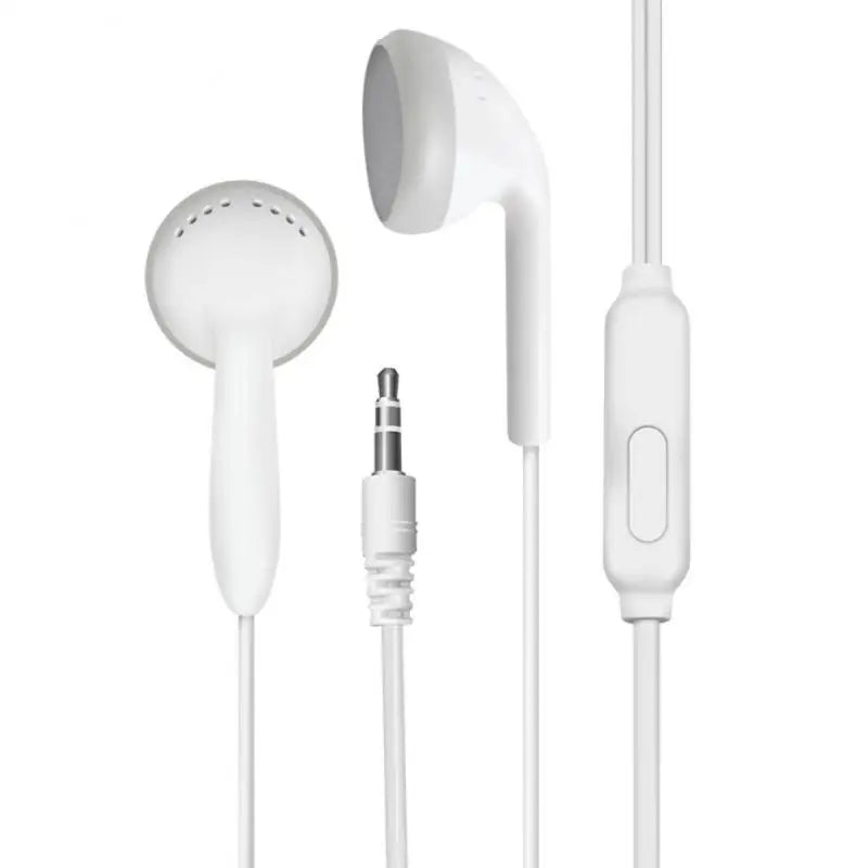 Auriculares intrauditivos blancos de 3,5mm para Samsung Galaxy, auriculares con cable y conector de micrófono para teléfonos móviles inteligentes, volumen ajustable