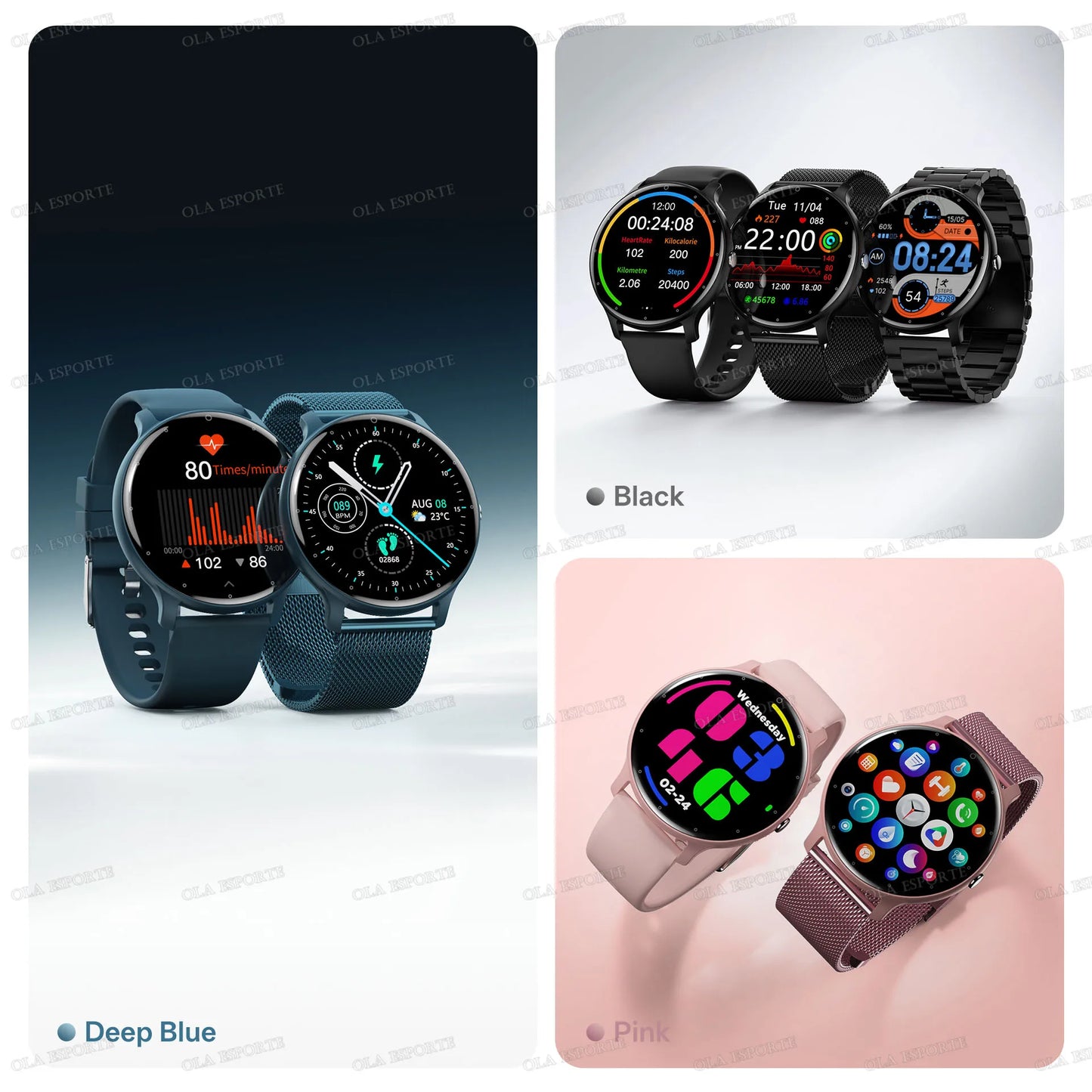 2026 smart watch HD  touch screen ，5ATM waterproof，remote control，GPS tracking，heart rate monitor smartwatch for ios Andriod