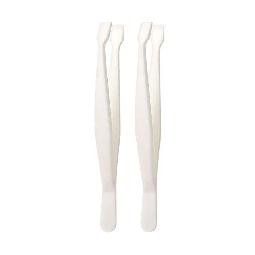 Flat Head Eyelash Tweezers for DIY Cluster Lashes, Anti-Adhesive Lash Applicator Tool, Safe Makeup Tool for Beginners