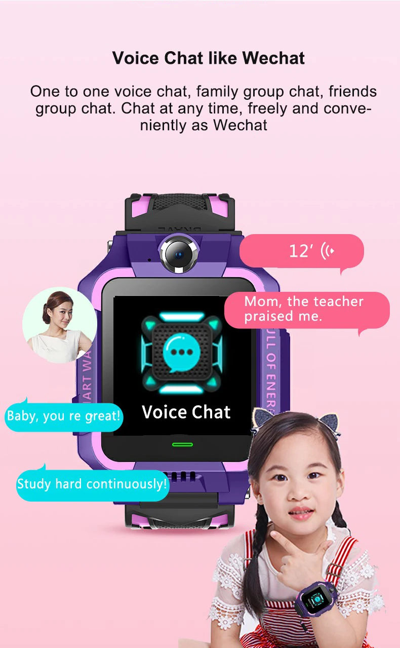 4G Kids Smart Watch Sos Location Camera Children Mobile Phone Voice Smartwatch With Sim Card Children Smart Watches For Girl Boy