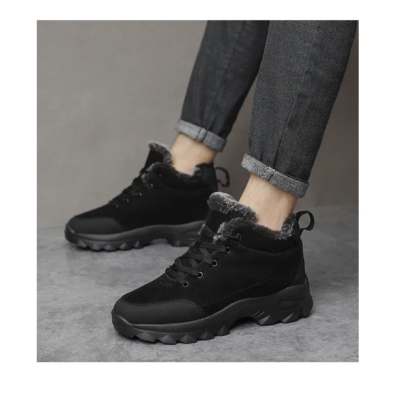 Men Winter Snow Boots with Fur Outdoor Sneakers Men Shoes 2023 New Male Warm Footwear Ankle Boots for Men Botines Botas Hombre