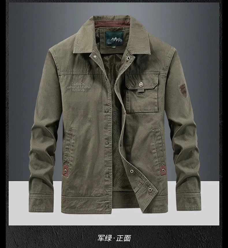 Men Jackets outdoor Slim fit Coats Casual Jackets High Quality Male wear Multi-pocket Cargo Jackets And Coats plus Size 5XL