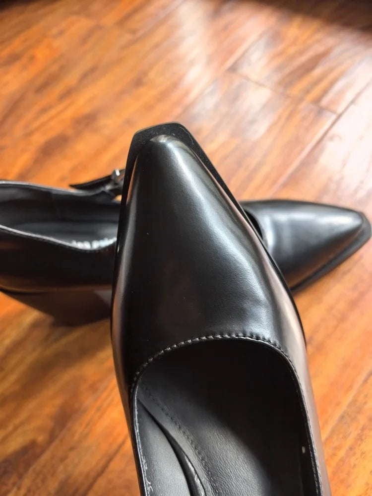 MKKHOU Fashion Pumps New High Quality Genuine Leather Pointed High Heels Mary Jane Shoes Women's Heels Leather Shoes Women Shoes