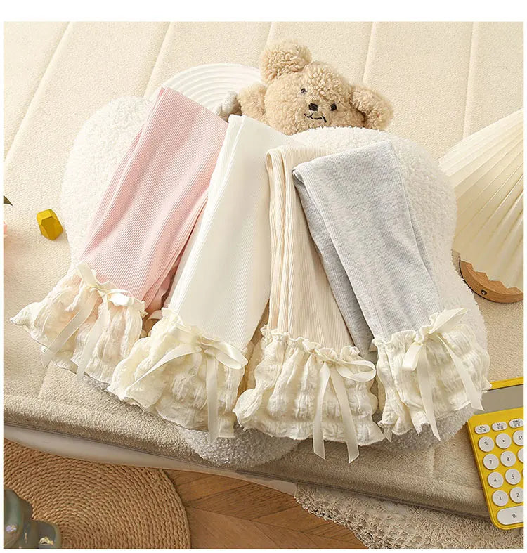 Girls' Spring and Autumn Leggings 2026 New Style for Little Girls, Fall Wear for Older Children, Children's Outerwear Pants, Trendy Autumn Pants