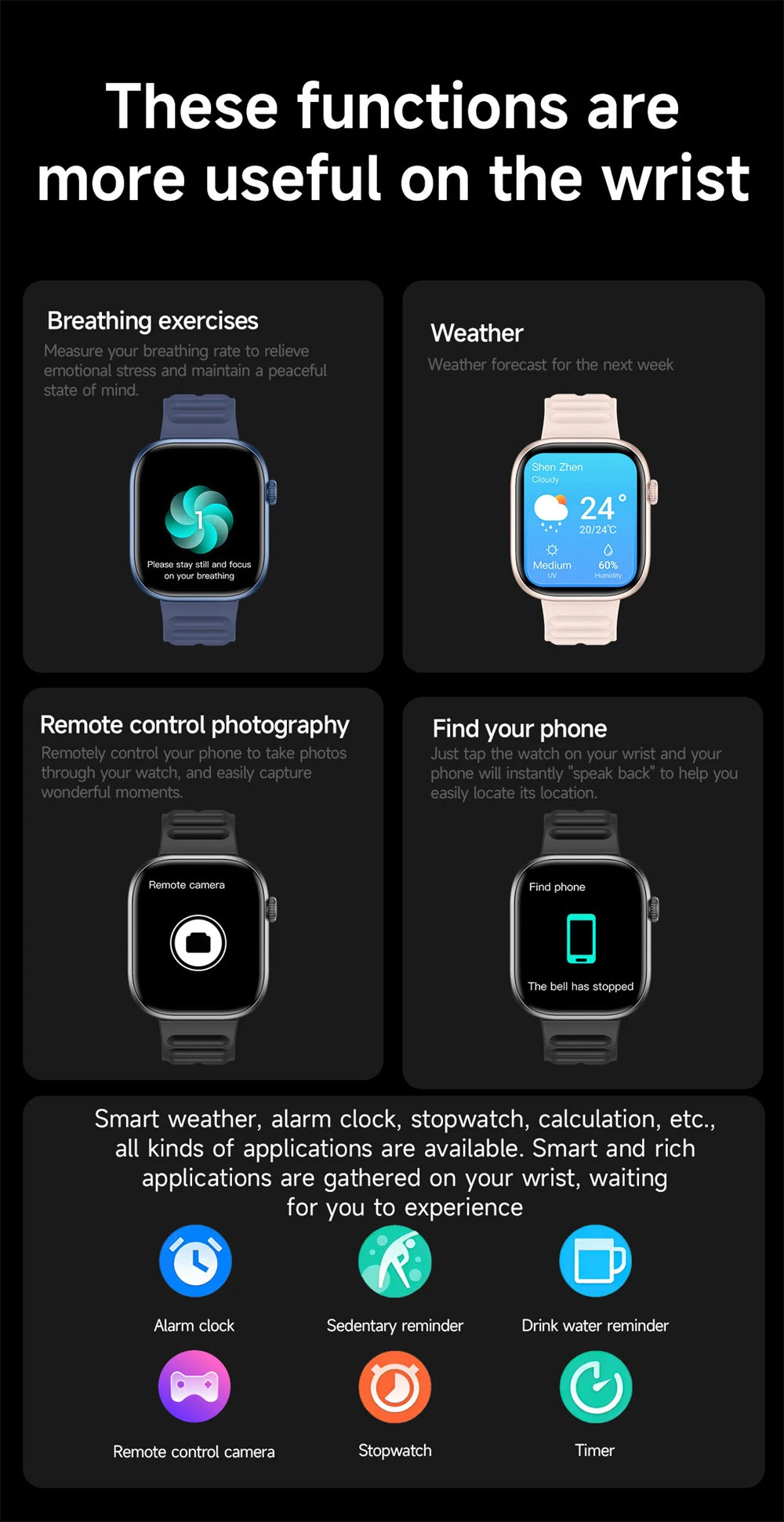 Smartwatch For Men Women Sports Call Smart Watch Fitness Tracker Heart Rate Monitor Custom Dial Watches Heart Rate Waterproof