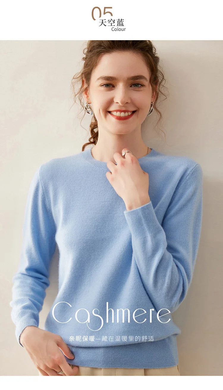 WinvyNee Cashmere Women Sweater Long Sleeve O neck Merino Wool Jumper Solid Knitwear Casual Pullover Tops Jumper Autumn A1054001