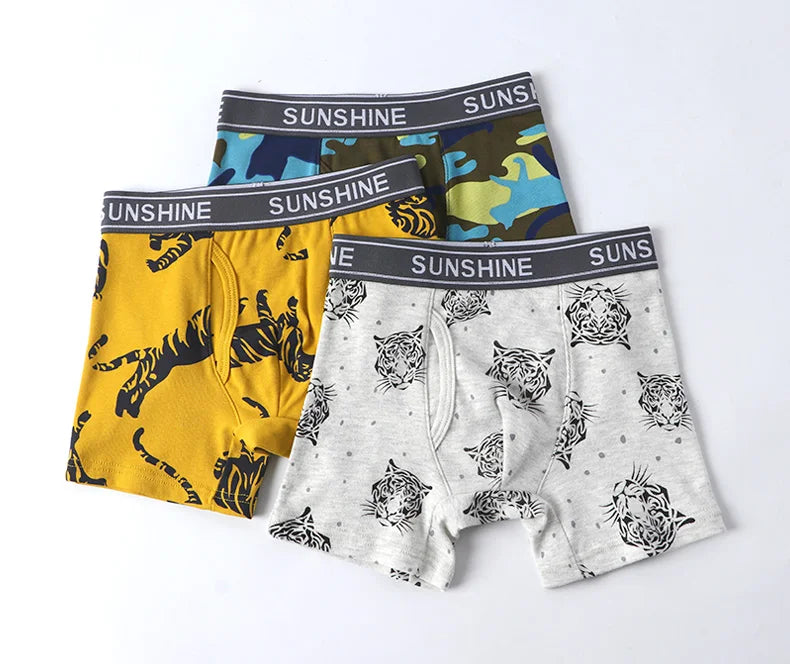 Baby Toddler Boys' Underwear,  100% Cotton Kids Underwear, Little Boys Briefs Soft Dinosaur Boxer Briefs(Pack of 6)