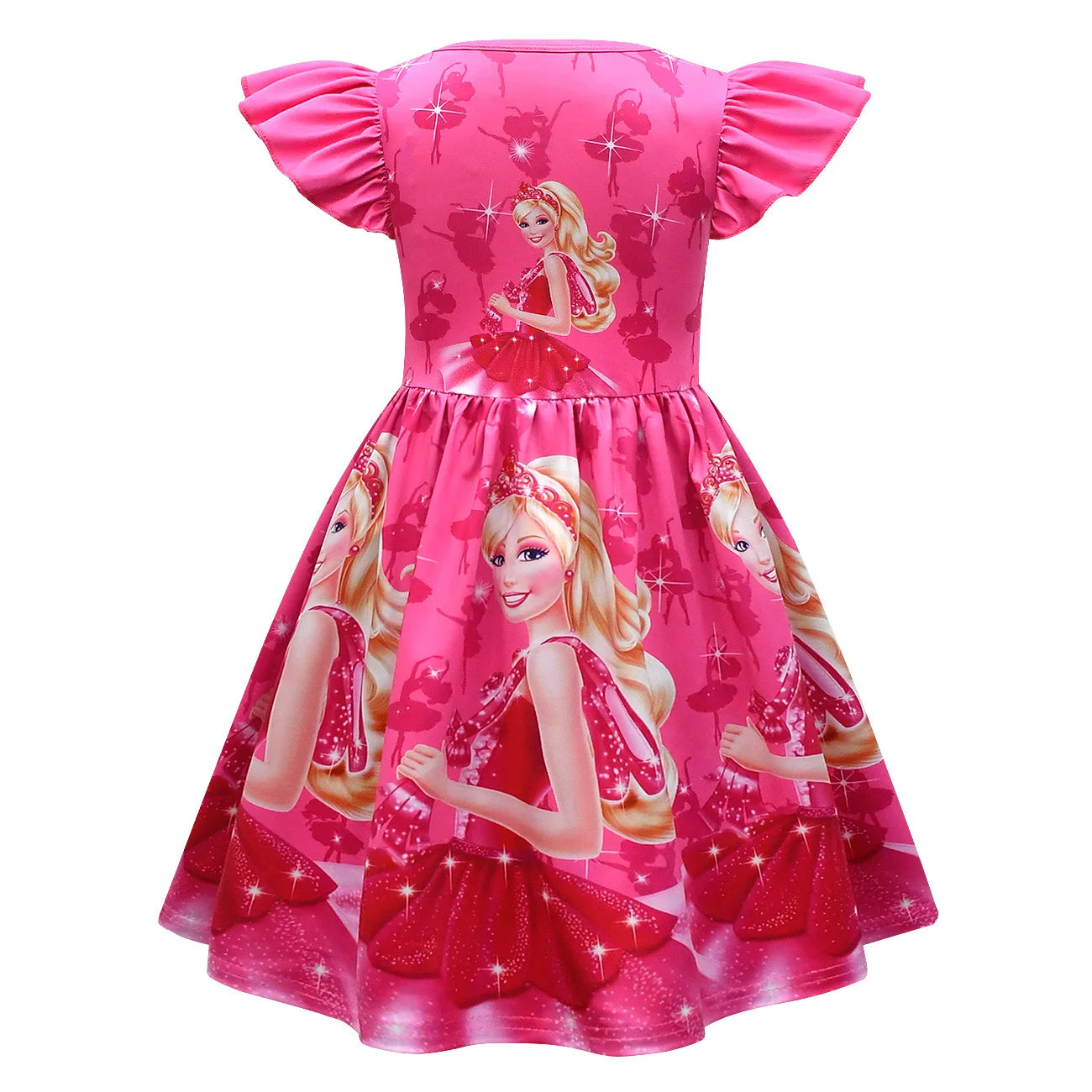 Barbie Dress Children Girls Fashionable Kids Princess Clothing Birthday Party Gift Dresses Milksilk 3-8Y Available