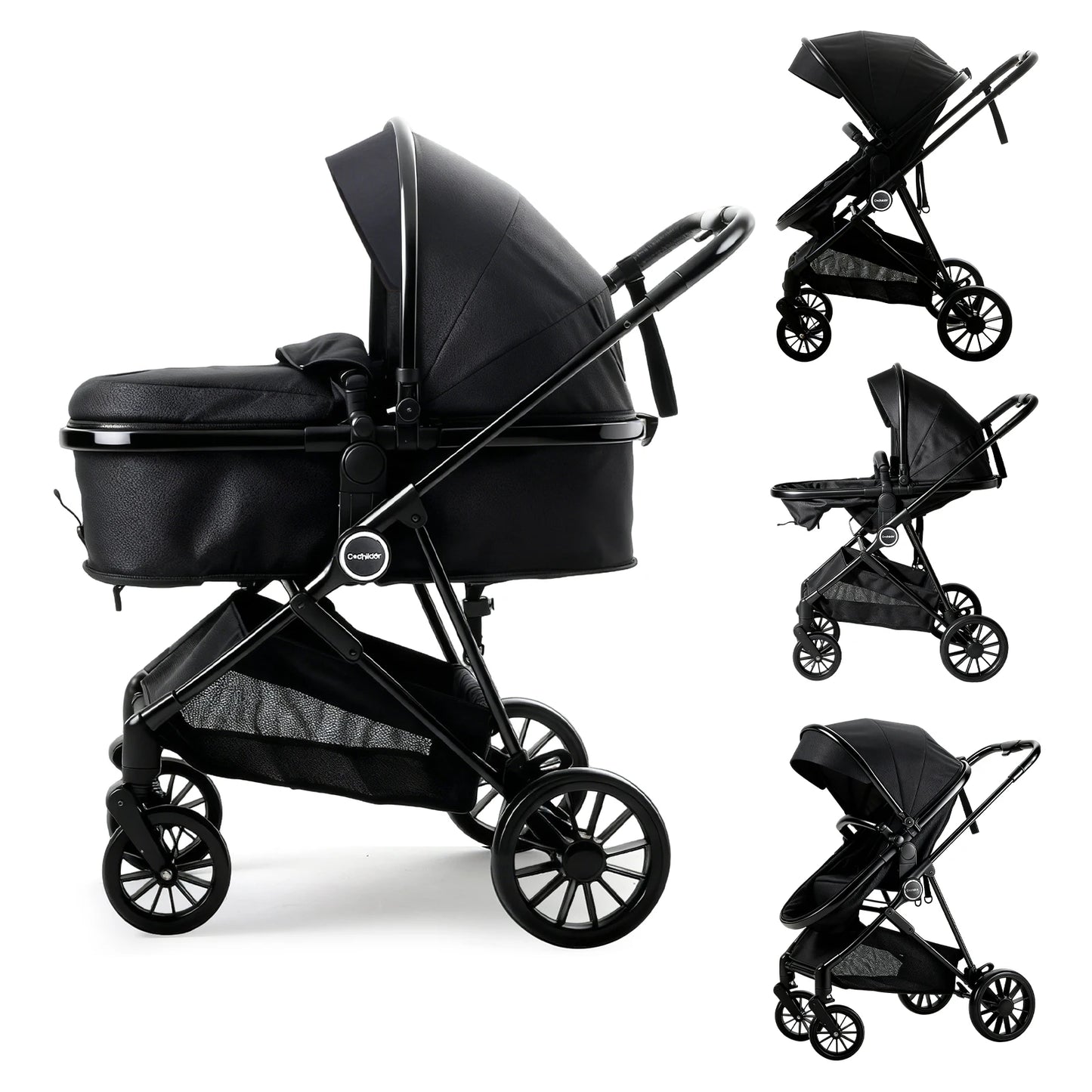 Foldable newborn stroller, Baby Stroller 2-in-1, outdoor camping vehicle, can be pushed in both directions, Christmas gifts