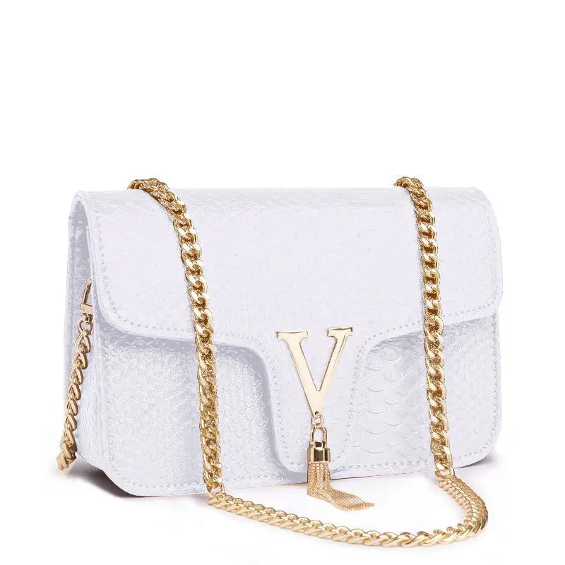 Crocodile Chain Small Crossbody Bags for Women,Black Luxury Brand Shoulder Bag,European Female Fashion Trend New Design Handbags