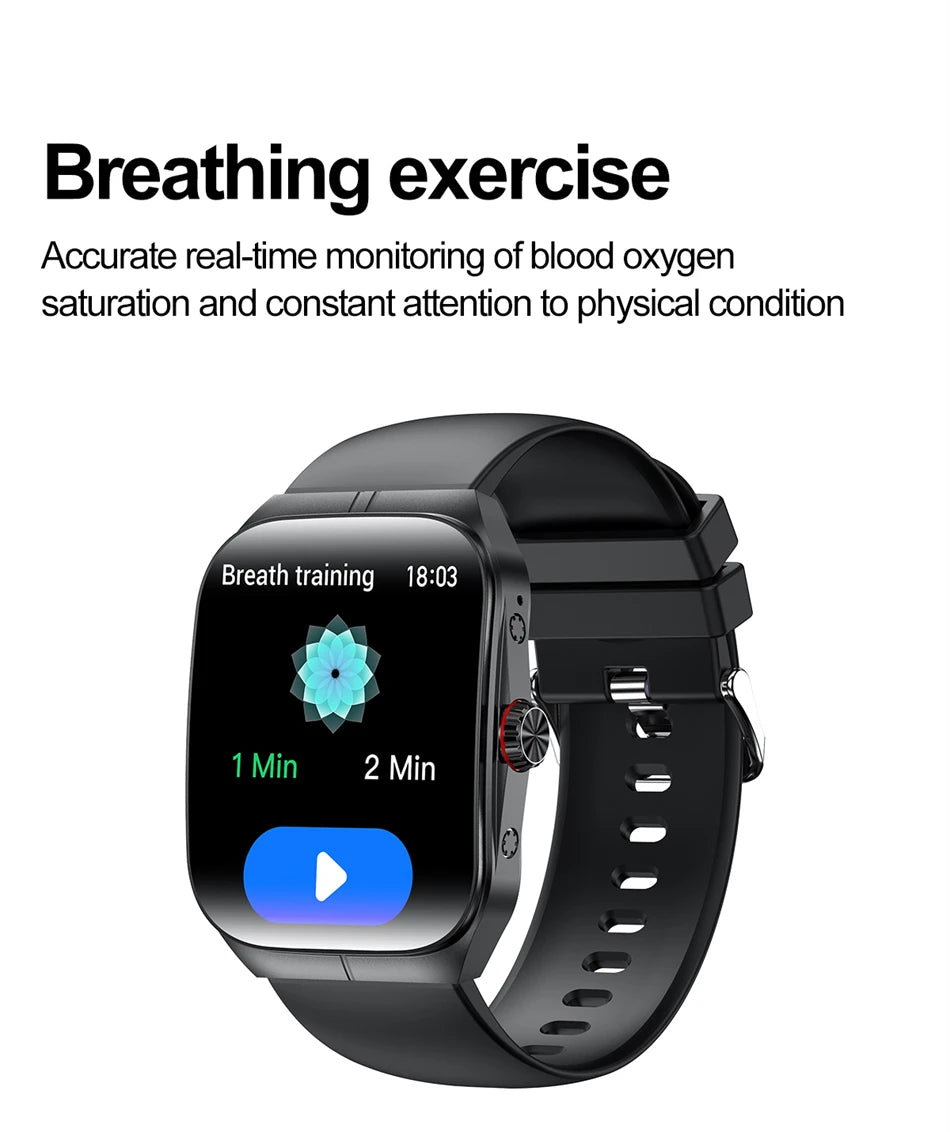 Smart Watch 1.95''AMOLED Curved Display BT Call NFCHeart Rate Monitor Multi-Sport Modes Fitness Tracker Smartwatch for Men Women