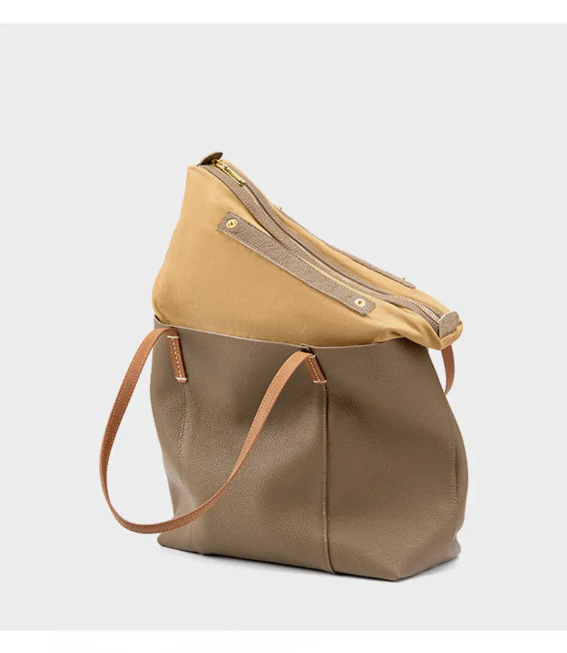 100% Genuine Leather Women's Tote Bags Luxury Designer Large Capacity Women Shoulder Bag Soft Cowhide Female Handbags 2378