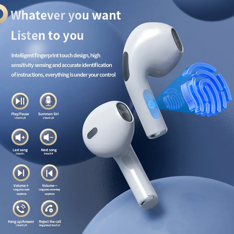 Original Air Pro 6 TWS Max Wireless Bluetooth Earphones In Ear Earbuds Noise Cancelling Headset For Airpodding iPhone Android