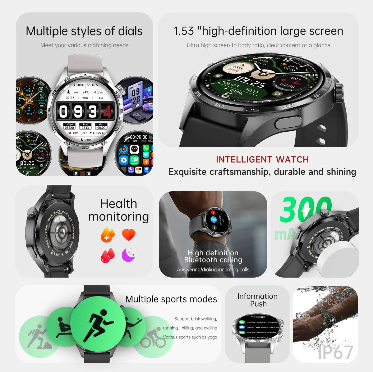 2024 New GPS Smart Watch Men For Huawei Watch GT5 Pro 360*360 HD Screen Bluetooth Call NFC IP68 Waterproof Heart rate Smartwatch