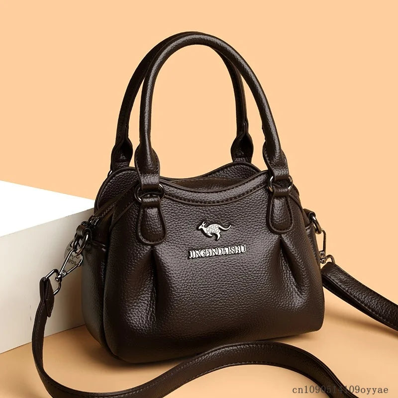 Luxury Women's Tote PU Leather Soft Crossbody Bags Women Designer Handbags High Quality Large Casual Female Messenger Sac