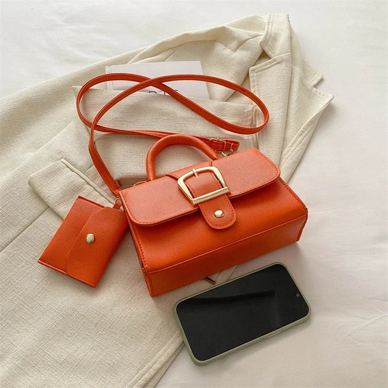 7 Color Pu Leather Ladies Brand Shoulder Bag With Coin Purse Crossbody Small Phone Bag Female Flap Messenger Bag Silver