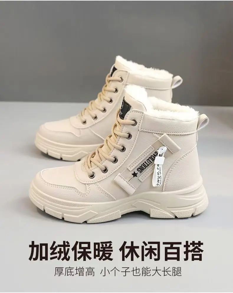 New Winter Women Boots Lace Up Women Sneakers Snow Ankle Boots Waterproof Platform Boots Comfortable Warm Casual Shoes for Women